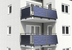 BAKS saulės elektrinės balkone komplektas (2 moduliai horizontaliai, 800W)